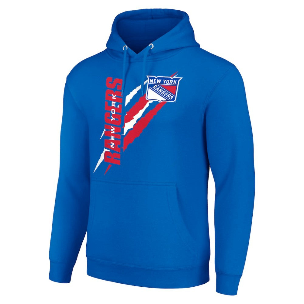 New York Rangers Starter Color Scratch Fleece Pullover Hoodie - Royal | NHL on sale