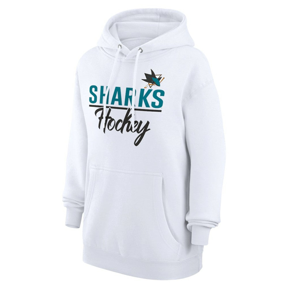 San Jose Sharks G-III 4Her by Carl Banks Women's Team Fleece Pullover Hoodie - White | NHL discount