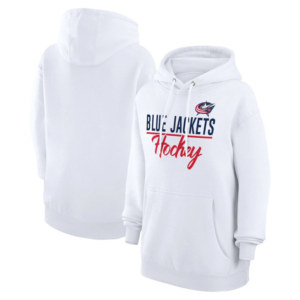 Columbus Blue Jackets G-III 4Her by Carl Banks Women's Team Fleece Pullover Hoodie - White | NHL on sale