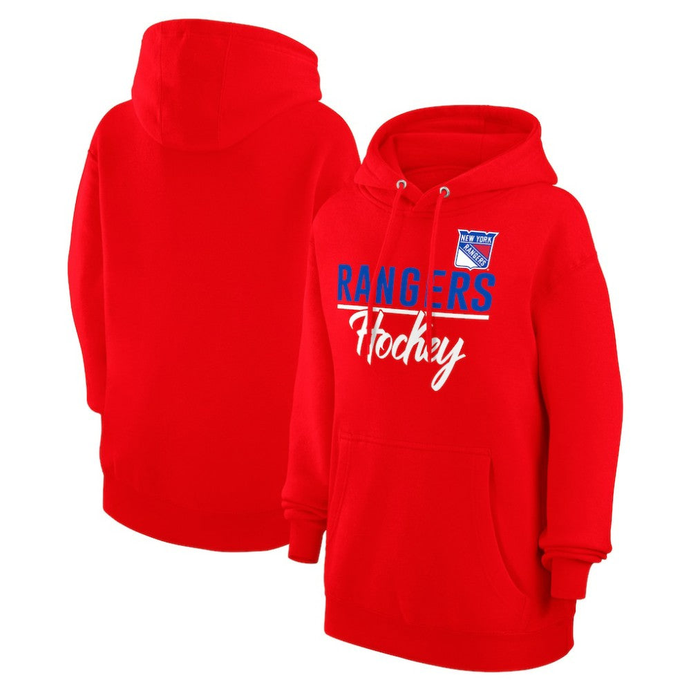 New York Rangers G-III 4Her by Carl Banks Women's Team Fleece Pullover Hoodie - Red | NHL discount