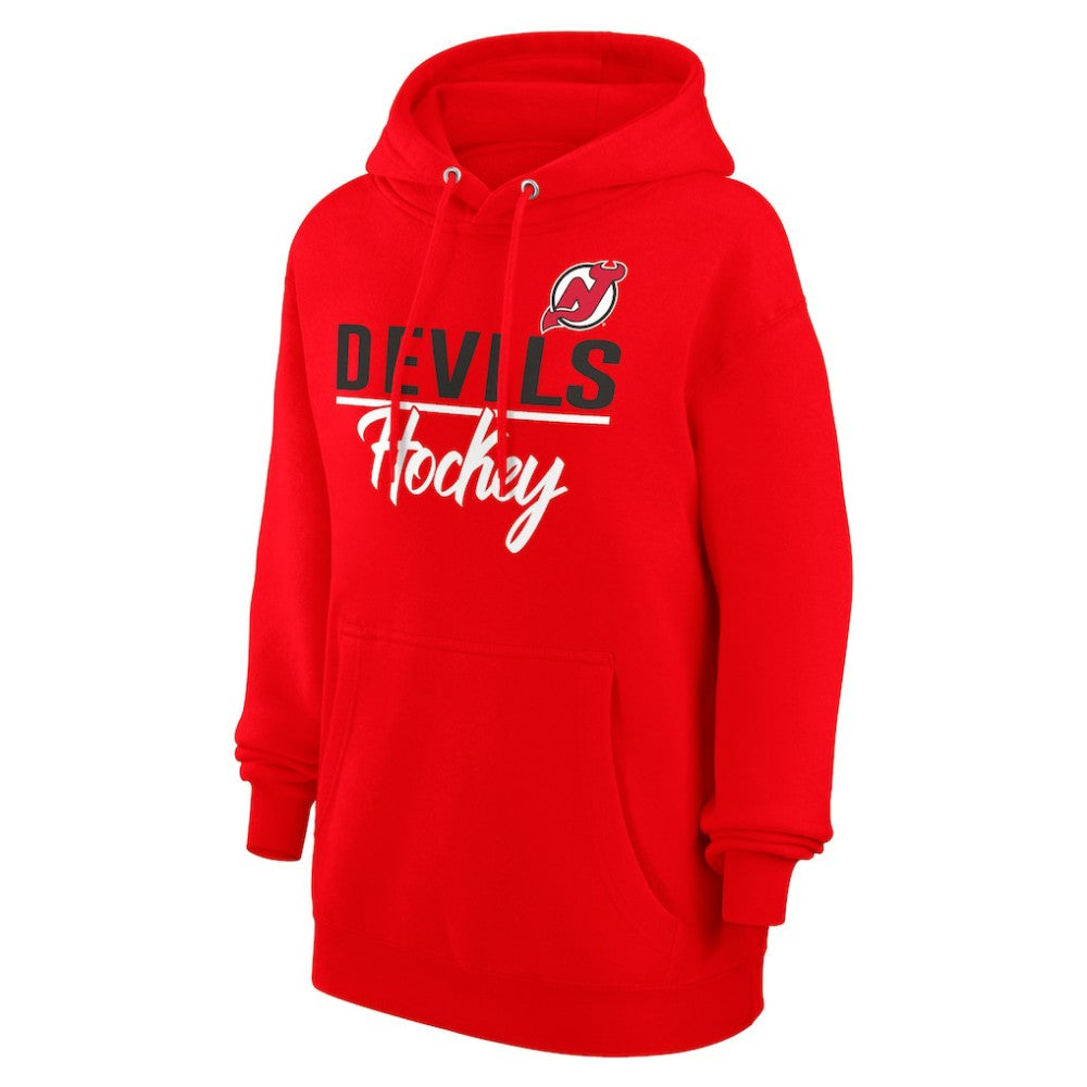 New Jersey Devils G-III 4Her by Carl Banks Women's Team Fleece Pullover Hoodie - Red | NHL on sale
