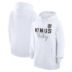 Los Angeles Kings G-III 4Her by Carl Banks Women's Team Fleece Pullover Hoodie - White | NHL on sale