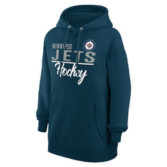 Winnipeg Jets G-III 4Her by Carl Banks Women's Team Fleece Pullover Hoodie - Navy | NHL Clearance
