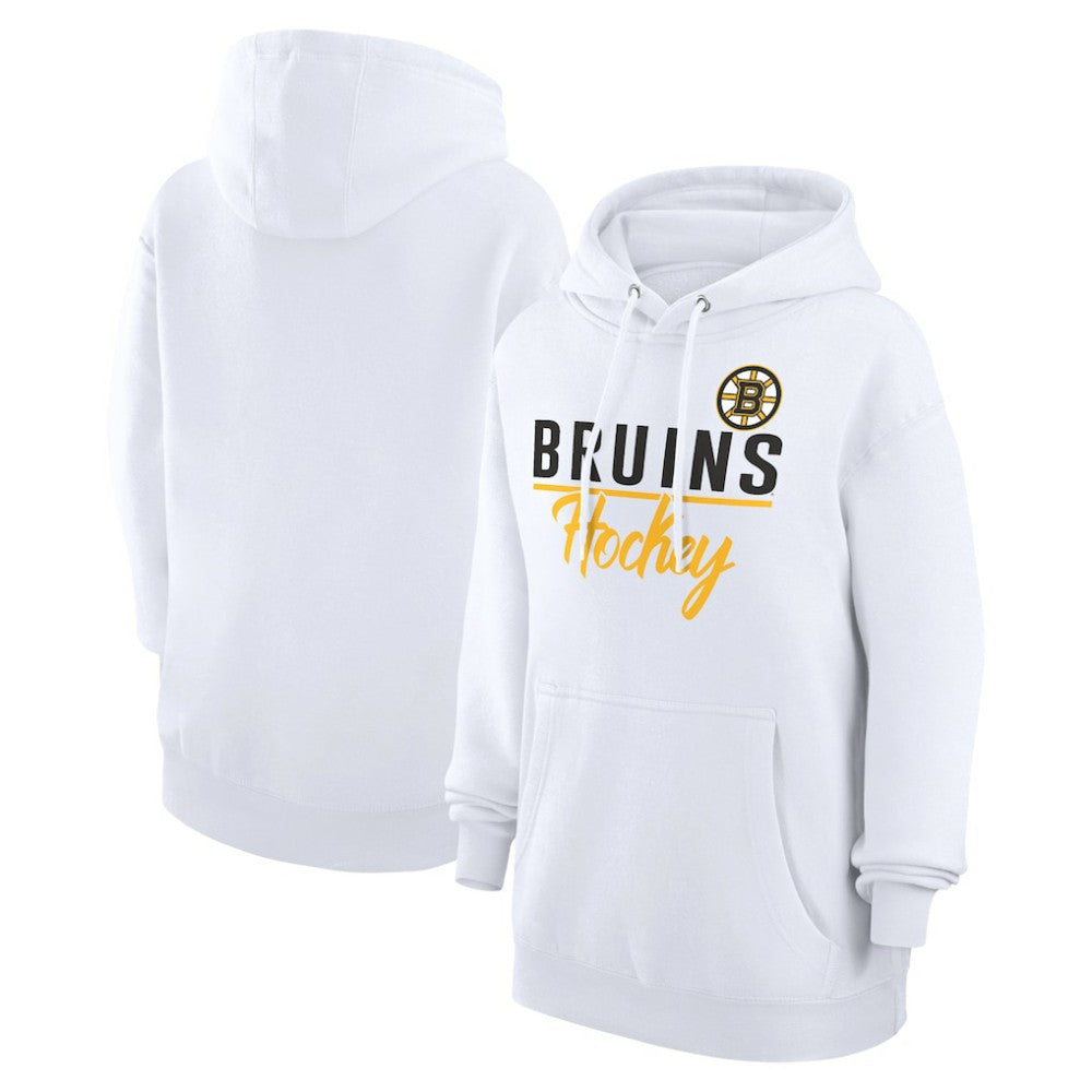 Boston Bruins G-III 4Her by Carl Banks Women's Team Fleece Pullover Hoodie - White | NHL near me