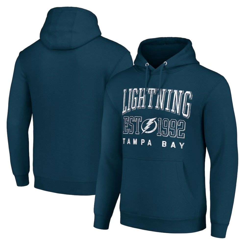 Tampa Bay Lightning Starter Graphic Pullover Hoodie - Navy | NHL Clearance