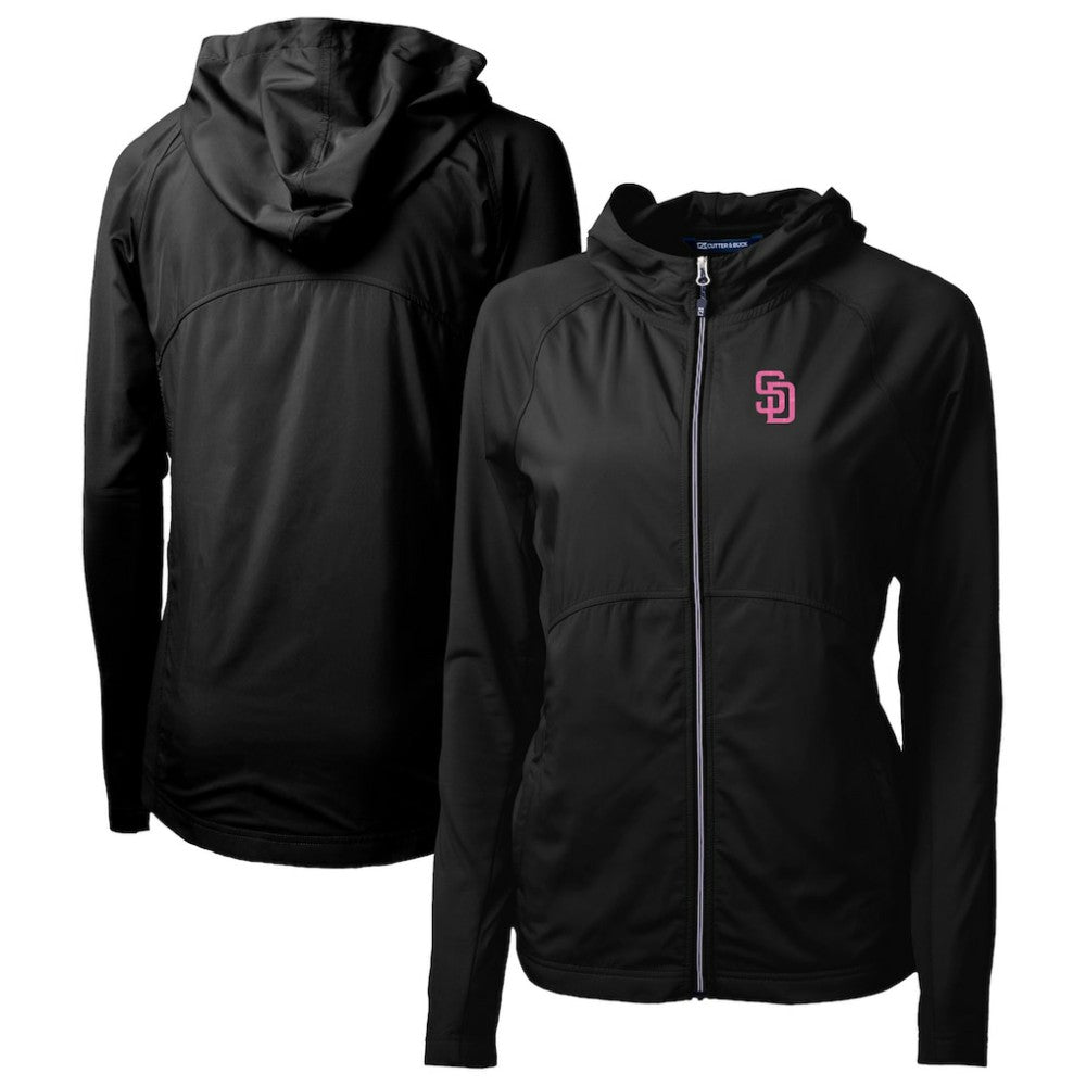 San Diego Padres Cutter & Buck Women's City Connect Adapt Eco Knit Hybrid Recycled Full-Zip Hoodie Online
