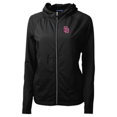 San Diego Padres Cutter & Buck Women's City Connect Adapt Eco Knit Hybrid Recycled Full-Zip Hoodie Online