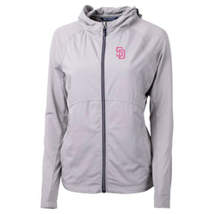San Diego Padres Cutter & Buck Women's City Connect Adapt Eco Knit Hybrid Recycled Full-Zip Hoodie Near Me