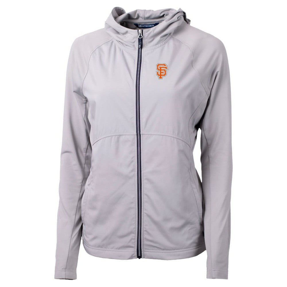 San Francisco Giants Cutter & Buck Women's City Connect Adapt Eco Knit Hybrid Recycled Full-Zip Hoodie Outlet