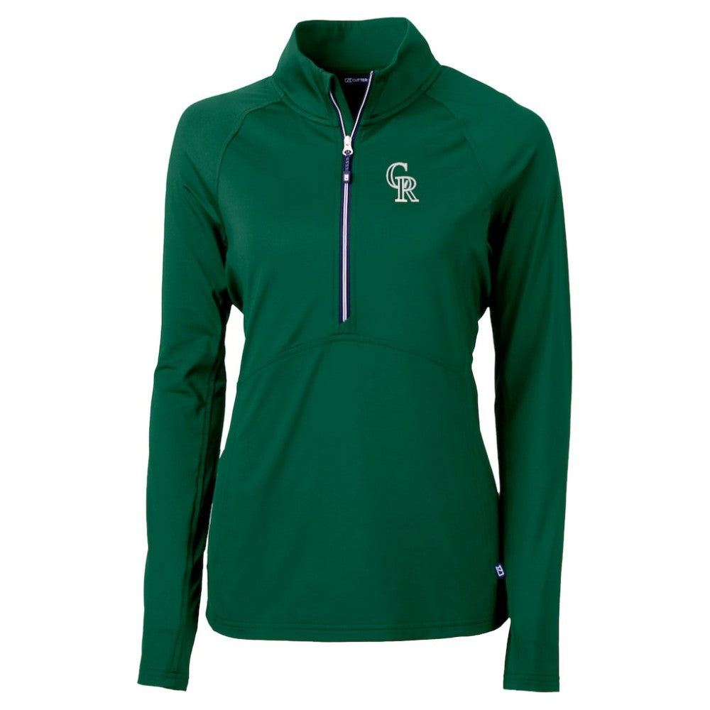 Colorado Rockies Cutter & Buck Women's City Connect Adapt Eco Knit Recycled Half-Zip Pullover Top for sale