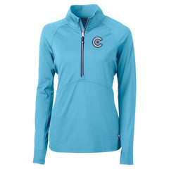 Chicago Cubs Cutter & Buck Women's City Connect Adapt Eco Knit Recycled Half-Zip Pullover Top Discount