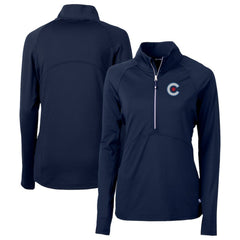 Chicago Cubs Cutter & Buck Women's City Connect Adapt Eco Knit Recycled Half-Zip Pullover Top Sale