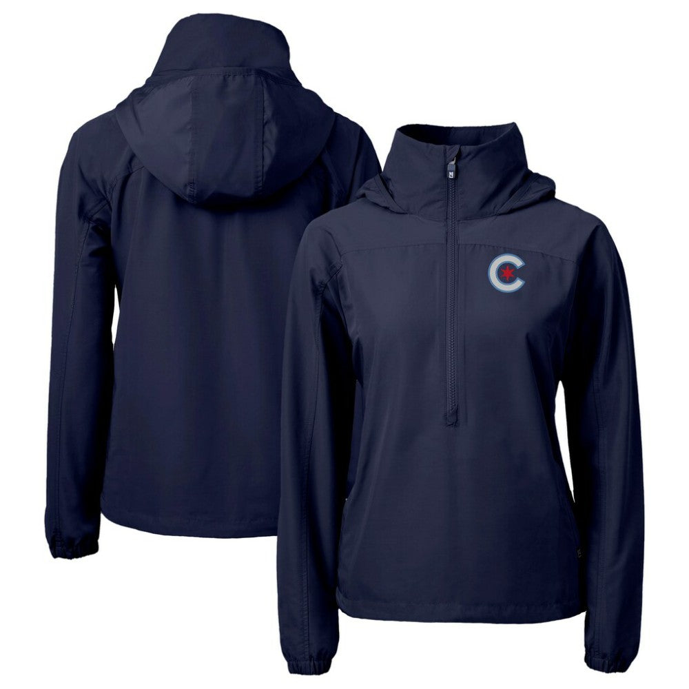 Chicago Cubs Cutter & Buck Women's City Connect Charter Eco Recycled Half-Zip Anorak Jacket Online