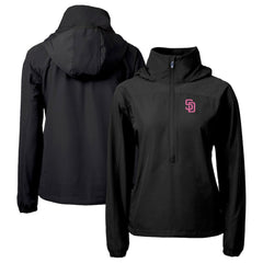 San Diego Padres Cutter & Buck Women's City Connect Charter Eco Recycled Half-Zip Anorak Jacket Discount