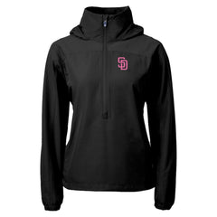 San Diego Padres Cutter & Buck Women's City Connect Charter Eco Recycled Half-Zip Anorak Jacket Discount