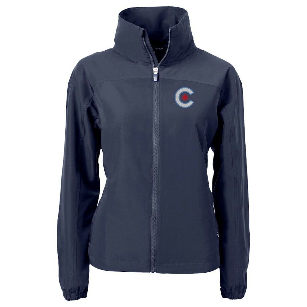 Chicago Cubs Cutter & Buck Women's City Connect Charter Eco Recycled Full-Zip Jacket Outlet