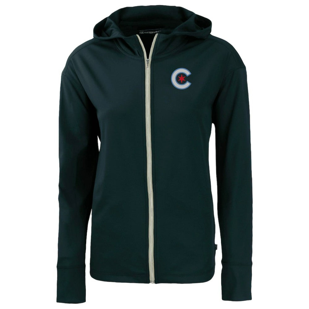 Chicago Cubs Cutter & Buck Women's City Connect Daybreak Eco Recycled Full-Zip Hoodie Sale