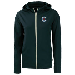 Chicago Cubs Cutter & Buck Women's City Connect Daybreak Eco Recycled Full-Zip Hoodie Sale