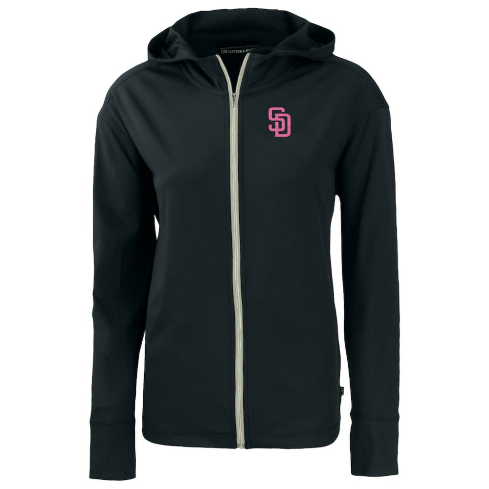 San Diego Padres Cutter & Buck Women's City Connect Daybreak Eco Recycled Full-Zip Hoodie Online