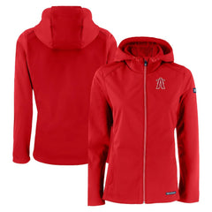 Los Angeles Angels Cutter & Buck Women's City Connect Evoke Eco Softshell Recycled Full-Zip Hoodie Jacket Outlet