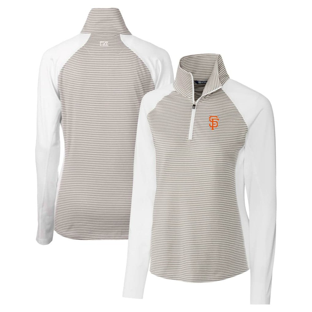 San Francisco Giants Cutter & Buck Women's City Connect Forge Tonal Stripe Stretch Half-Zip Pullover Top Near Me