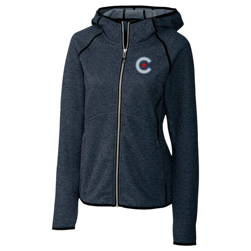 Chicago Cubs Cutter & Buck Women's City Connect Mainsail Full-Zip Hooded Jacket Outlet