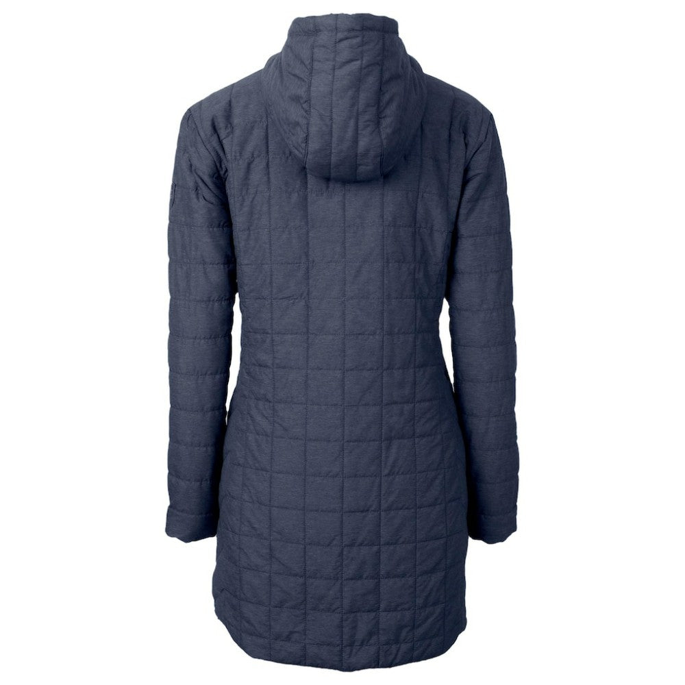 Chicago Cubs Cutter & Buck Women's City Connect Rainier PrimaLoft Eco Insulated Hooded Long Coat for sale