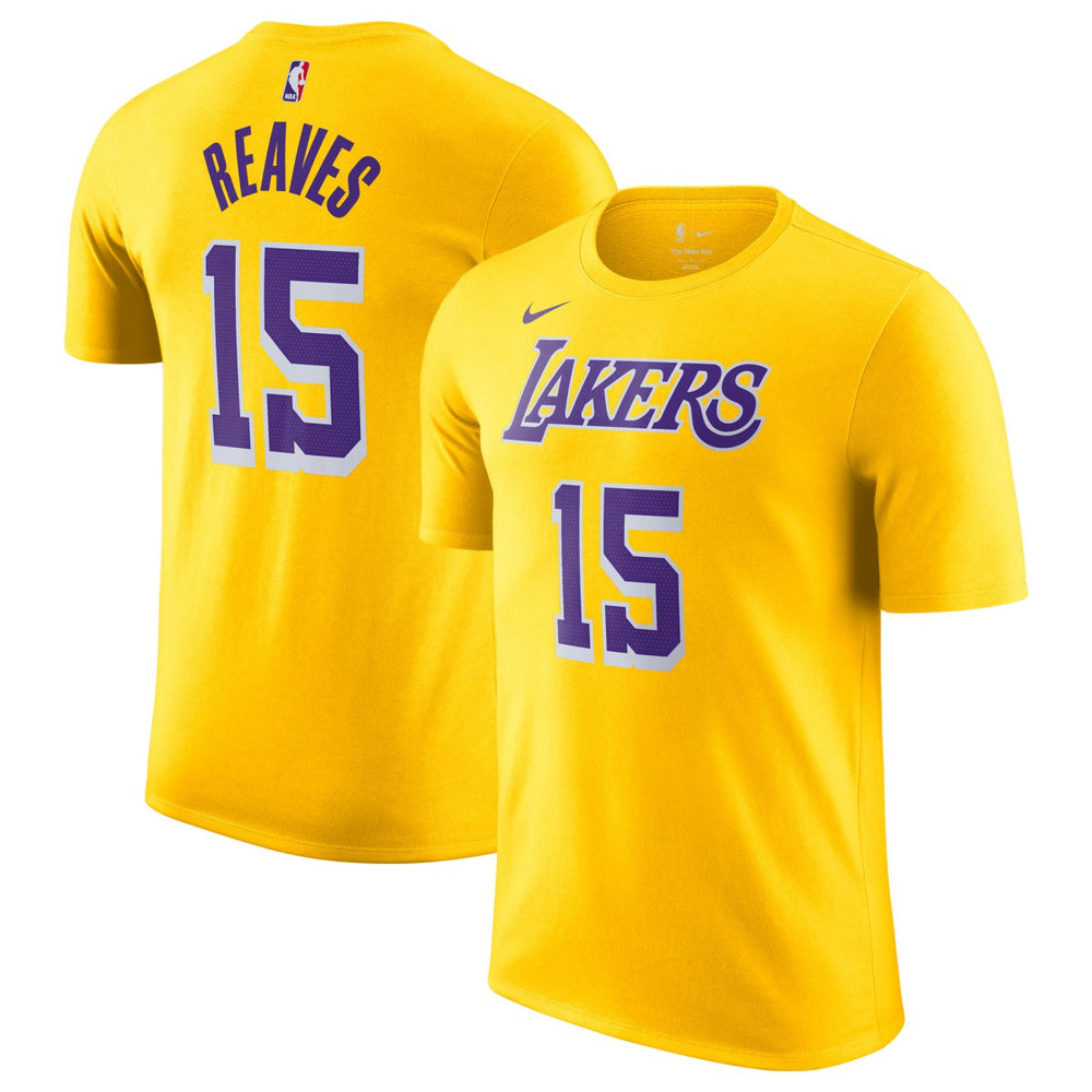 Nike Austin Reaves Los Angeles Lakers Icon Edition Name & Number T-Shirt Gold
