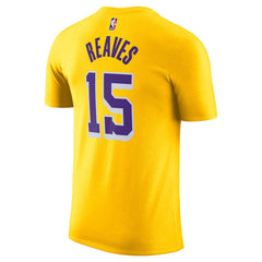 Nike Austin Reaves Los Angeles Lakers Icon Edition Name & Number T-Shirt Gold