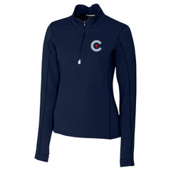 Chicago Cubs Cutter & Buck Women's City Connect Traverse Stretch Quarter-Zip Pullover Top Near Me