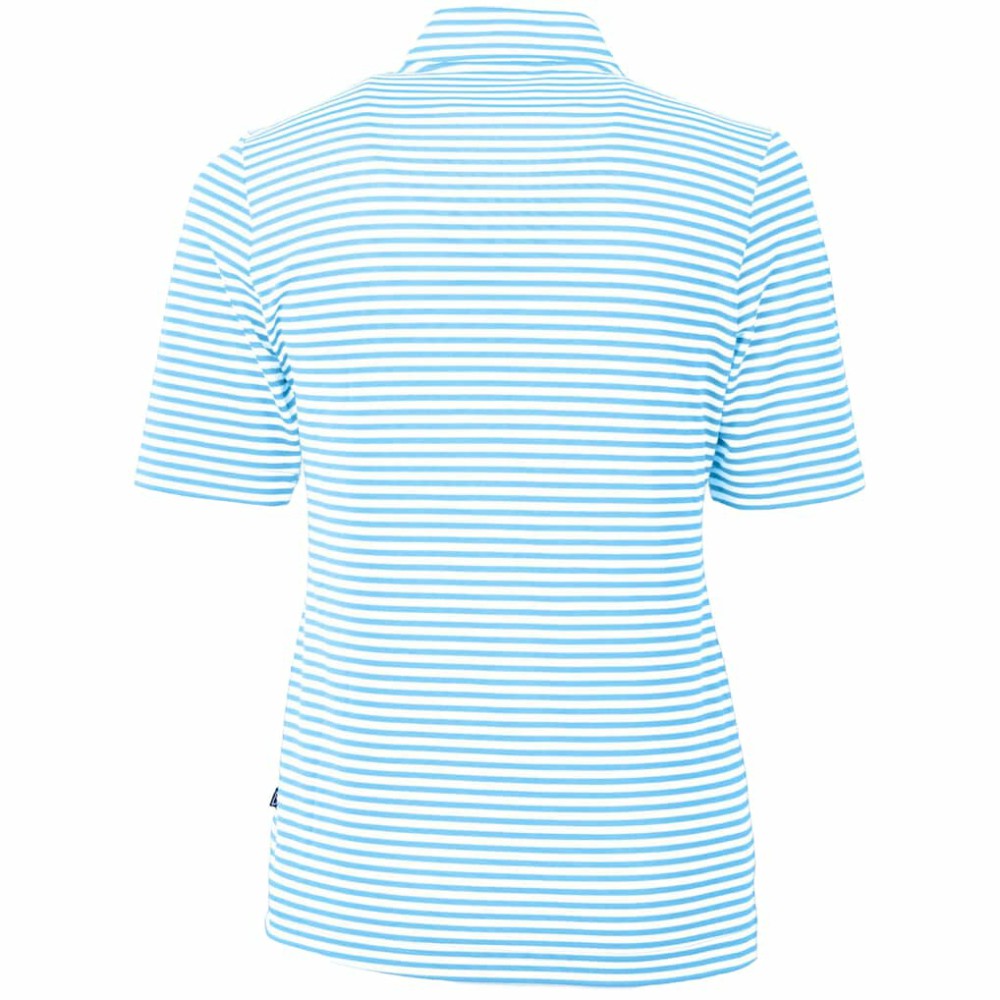 Chicago Cubs Cutter & Buck Women's City Connect Virtue Eco Pique Stripe Recycled Top for sale
