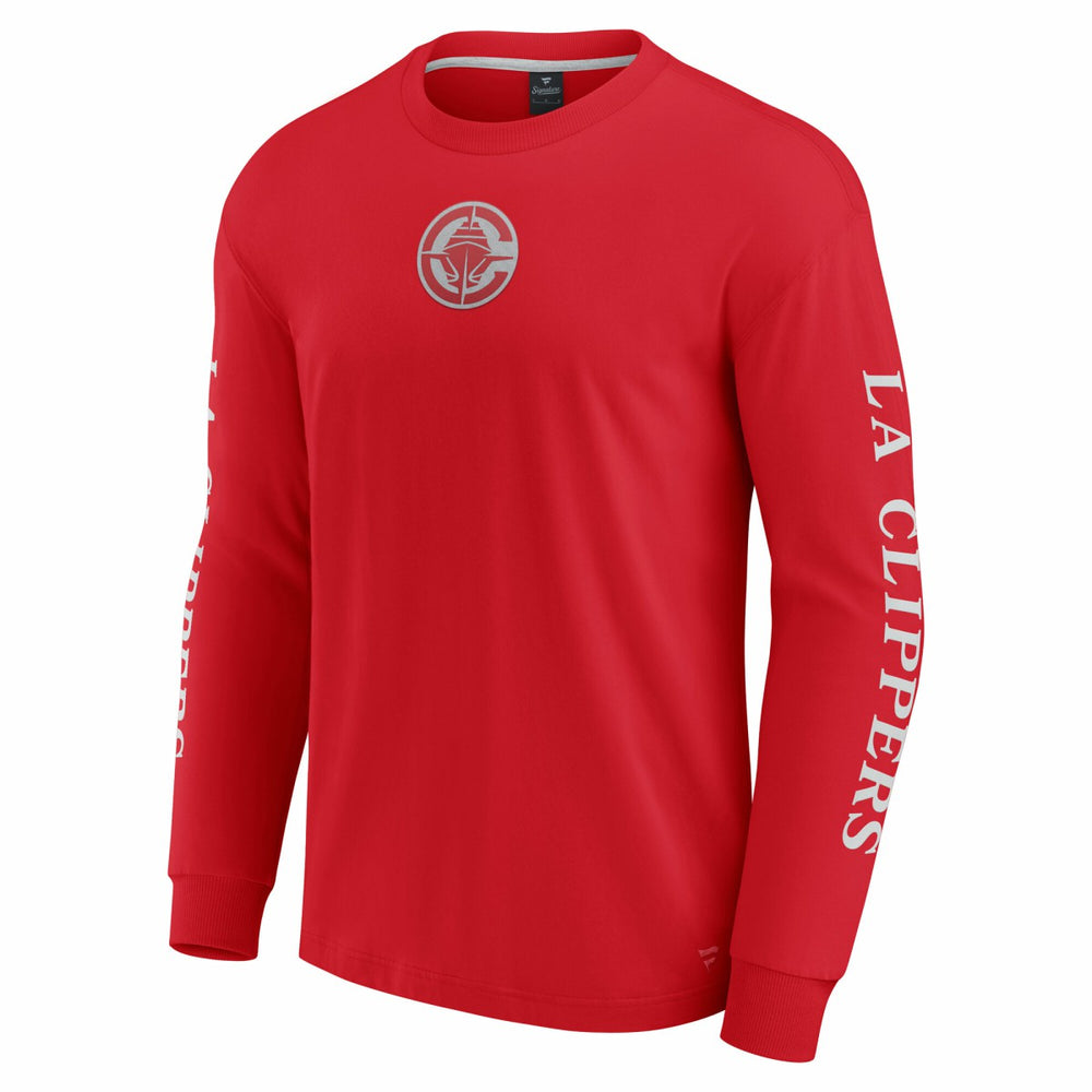 Fanatics LA Clippers Elements Strive Long Sleeve T-Shirt  Red