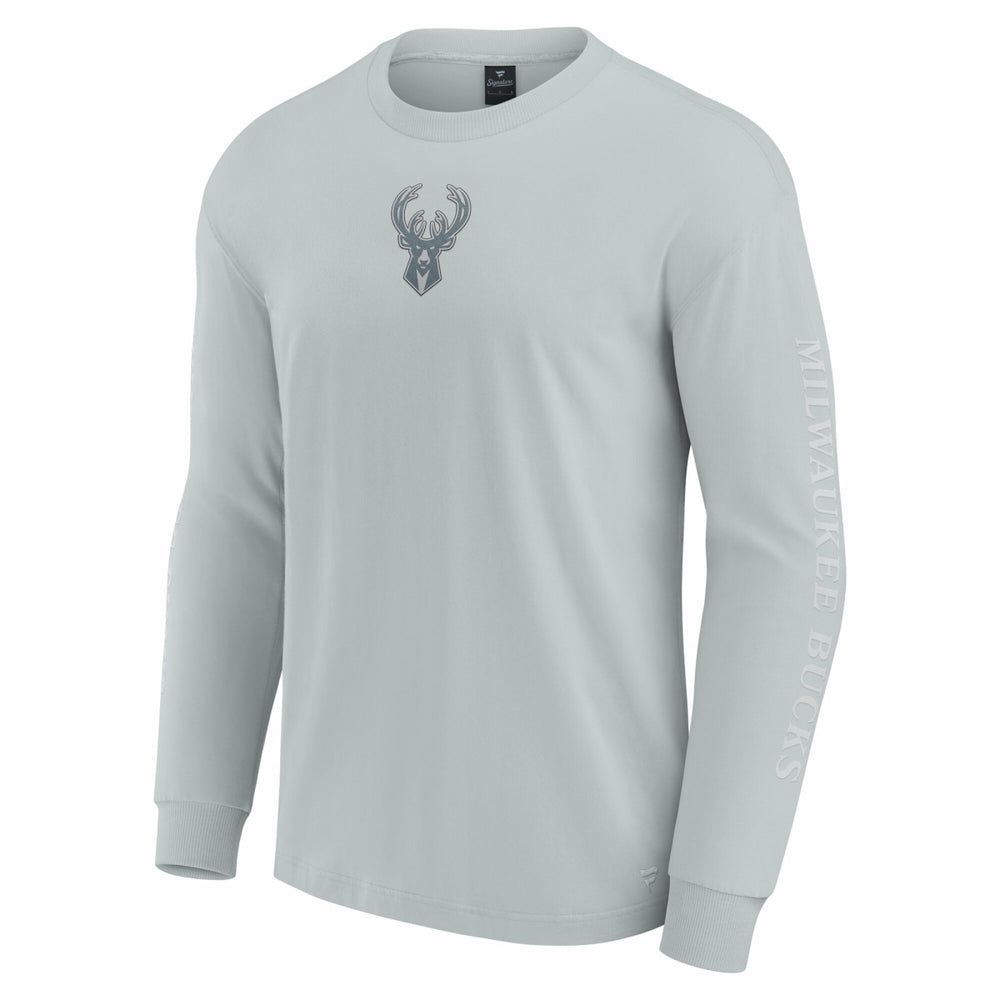 Fanatics Milwaukee Bucks Elements Strive Long Sleeve T-Shirt  Gray