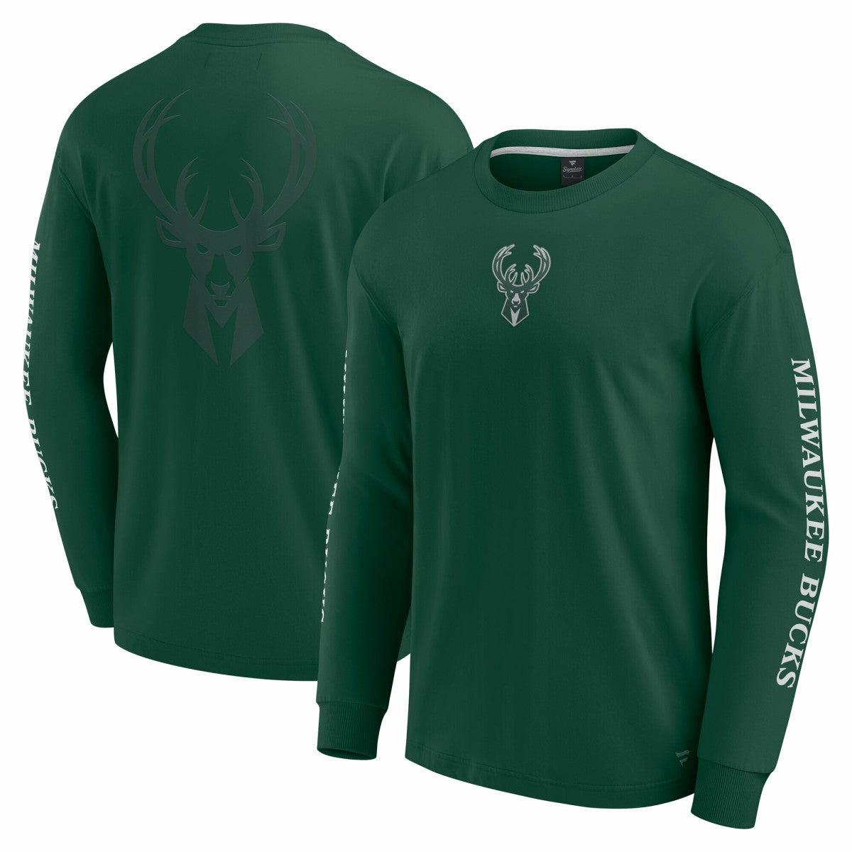 Fanatics Milwaukee Bucks Elements Strive Long Sleeve T-Shirt  Hunter Green