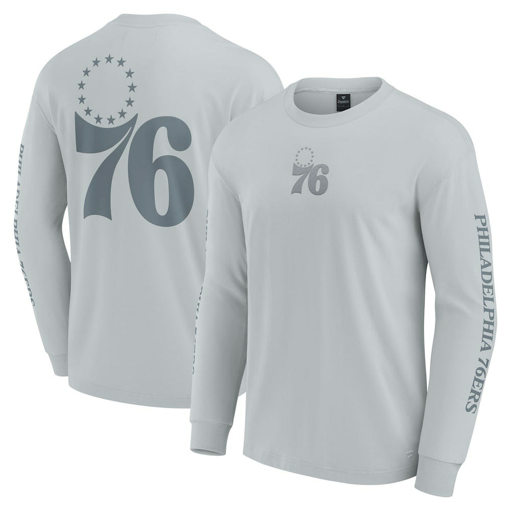Fanatics Philadelphia 76ers Elements Strive Long Sleeve T-Shirt  Gray