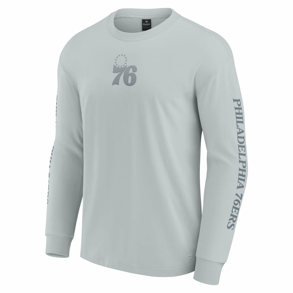 Fanatics Philadelphia 76ers Elements Strive Long Sleeve T-Shirt  Gray