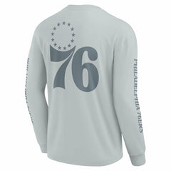 Fanatics Philadelphia 76ers Elements Strive Long Sleeve T-Shirt  Gray