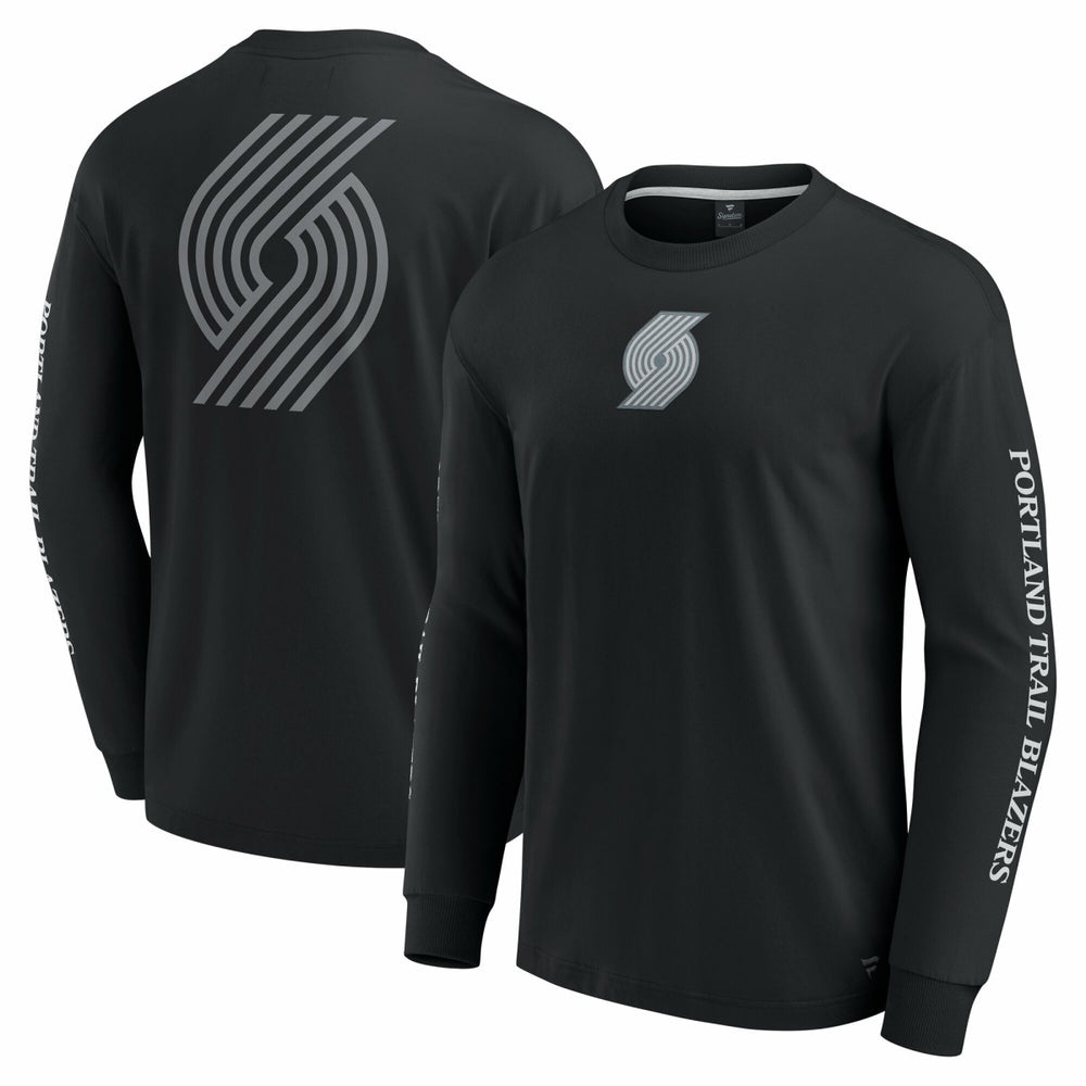 Fanatics Portland Trail Blazers Elements Strive Long Sleeve T-Shirt  Black