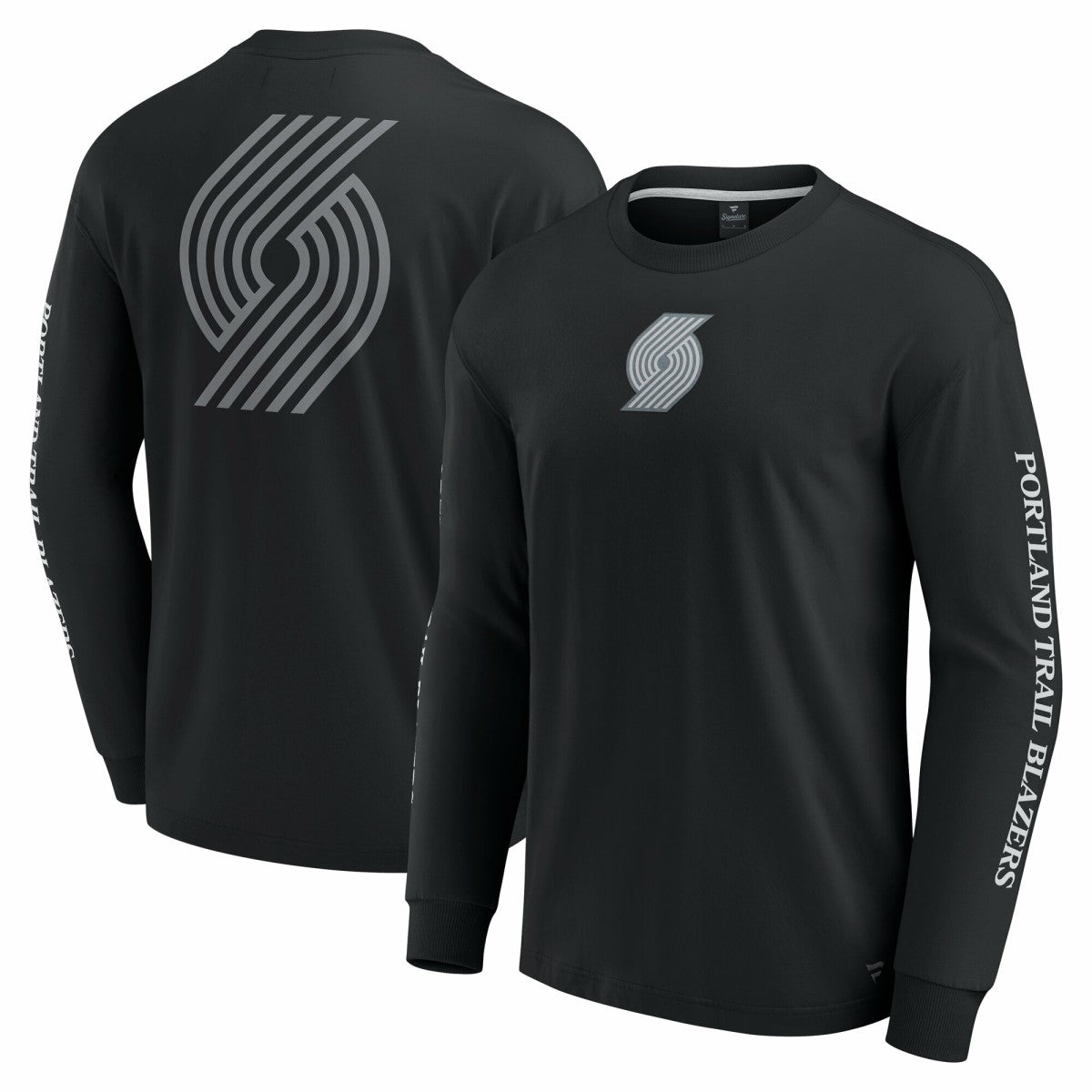 Fanatics Portland Trail Blazers Elements Strive Long Sleeve T-Shirt  Black