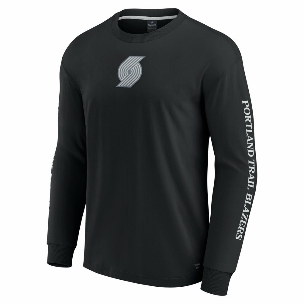 Fanatics Portland Trail Blazers Elements Strive Long Sleeve T-Shirt  Black