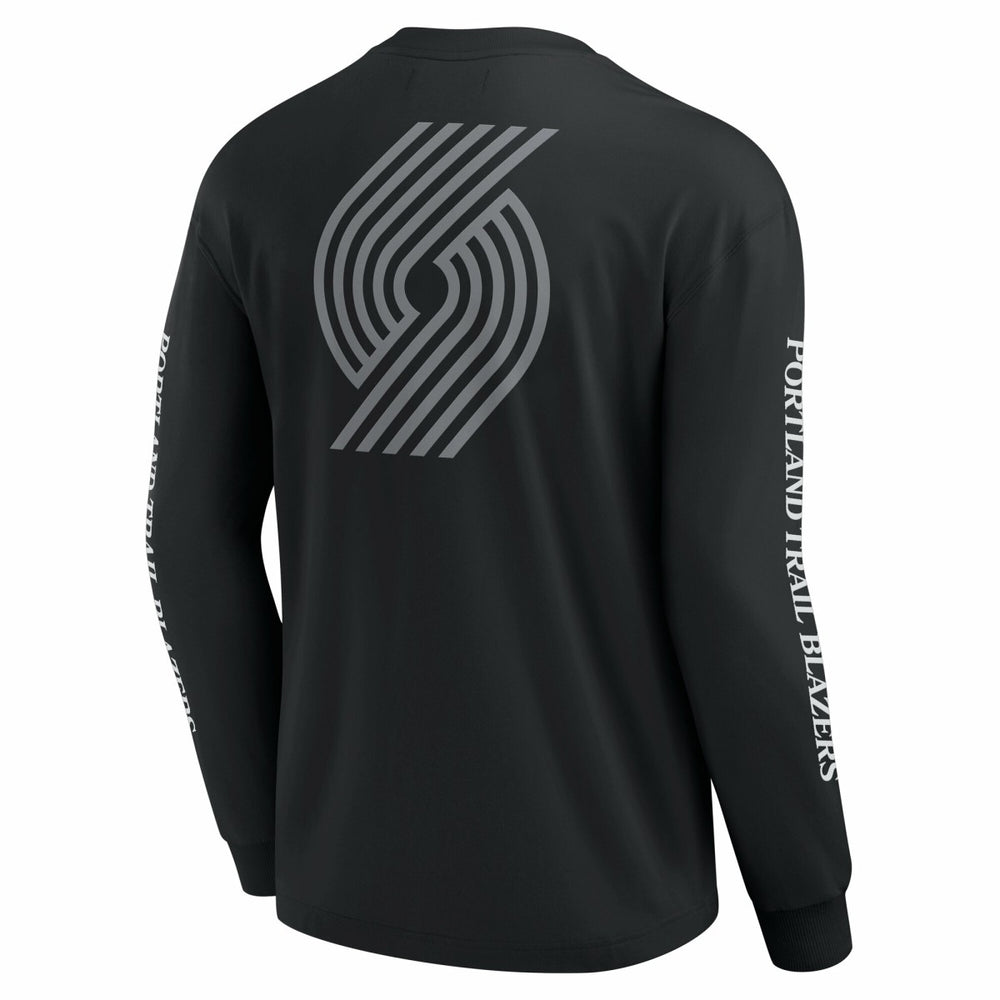 Fanatics Portland Trail Blazers Elements Strive Long Sleeve T-Shirt  Black