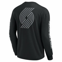 Fanatics Portland Trail Blazers Elements Strive Long Sleeve T-Shirt  Black