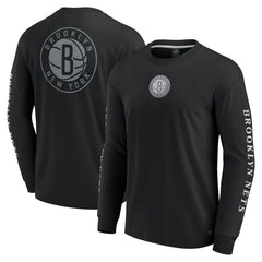 Fanatics Brooklyn Nets Elements Strive Long Sleeve T-Shirt  Black