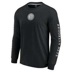 Fanatics Brooklyn Nets Elements Strive Long Sleeve T-Shirt  Black