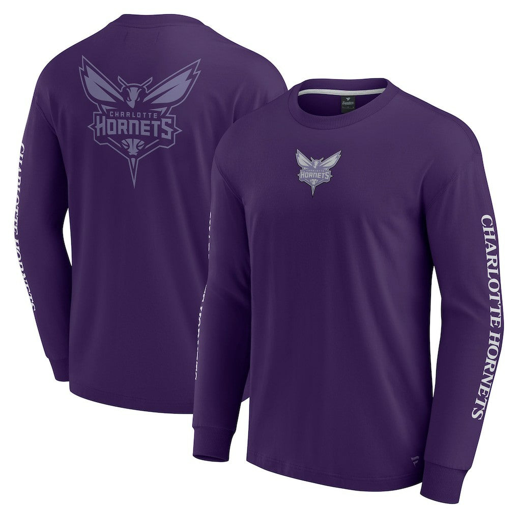 Fanatics Charlotte Hornets Elements Strive Long Sleeve T-Shirt  Purple