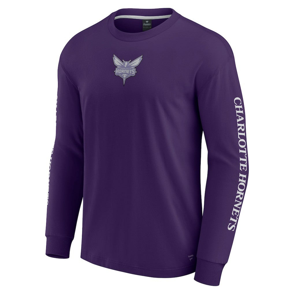 Fanatics Charlotte Hornets Elements Strive Long Sleeve T-Shirt  Purple