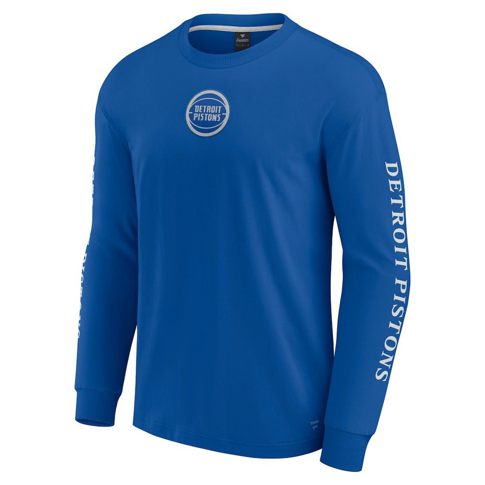 Fanatics Detroit Pistons Elements Strive Long Sleeve T-Shirt  Blue