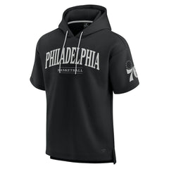 Fanatics Philadelphia 76ers Elements Ready Short Sleeve Pullover Hoodie Black