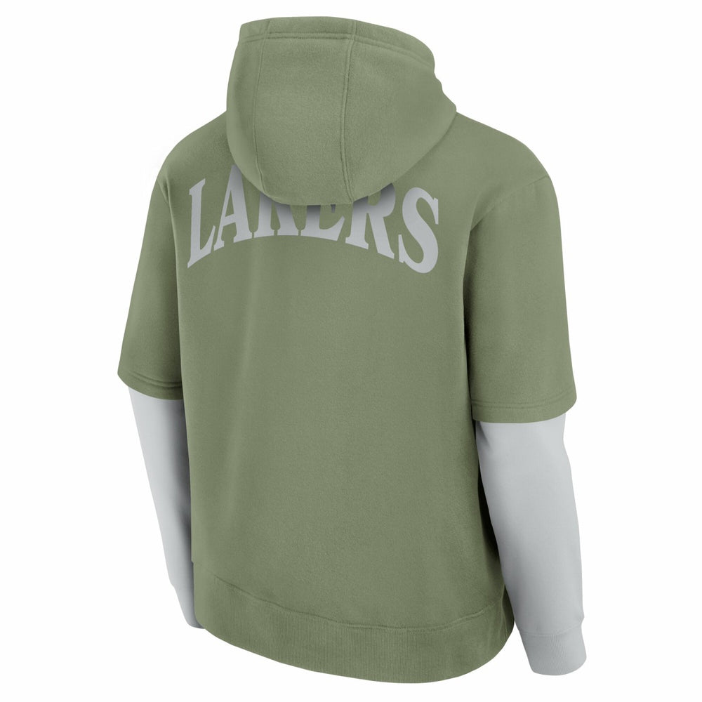 Fanatics Los Angeles Lakers Elements Sleek Pullover Hoodie Olive