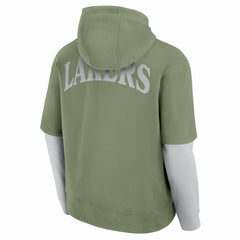 Fanatics Los Angeles Lakers Elements Sleek Pullover Hoodie Olive